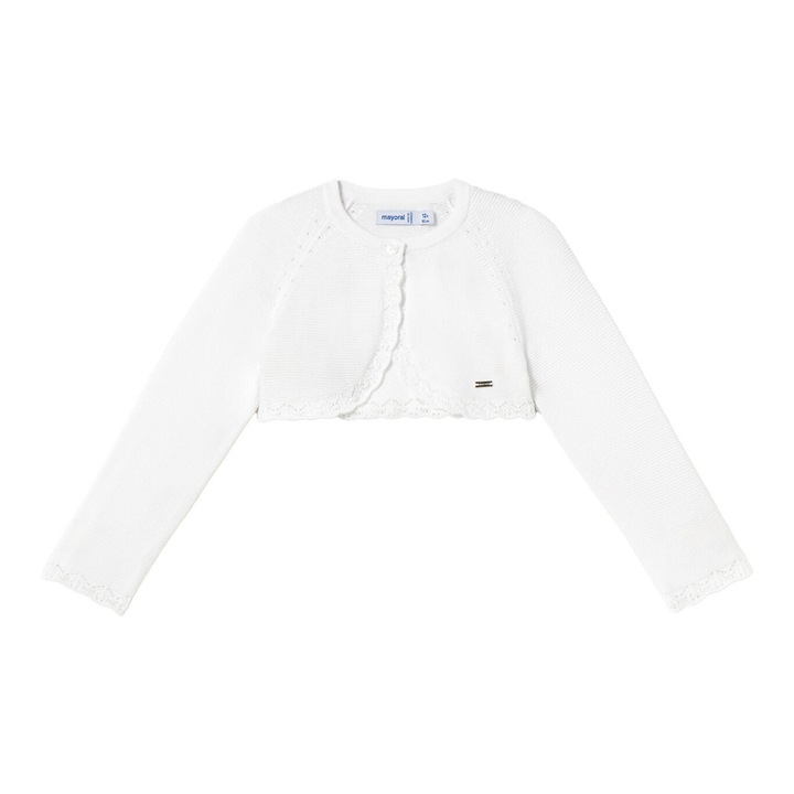 Bluza copii, Mayoral, Alb, viscoza, bumbac, 104 CM