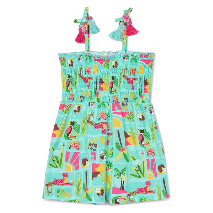 Salopeta copii, Mayoral, 3877, bumbac verde, Verde