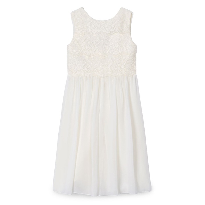 Lányka ruha, Mayoral 3870 51, poliészter, fehér