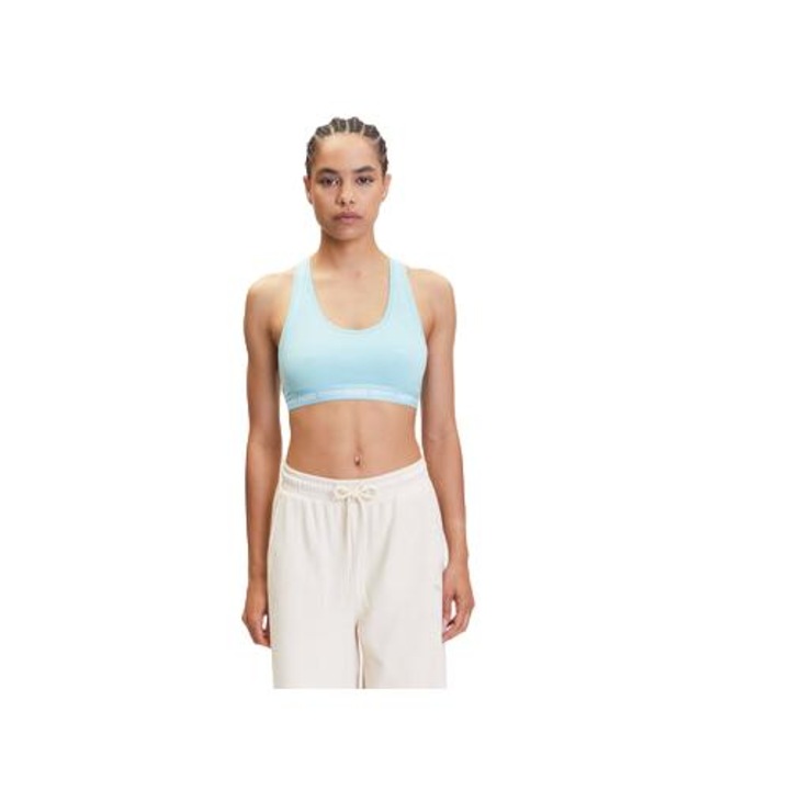 Női sportmelltartó, Puma, pamut és modál, kék, elasztán, XS INTL