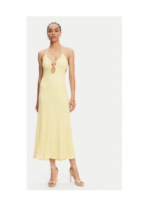 Rochie BARDOT, galben, 45% poliamida, 56158, Galben, 46