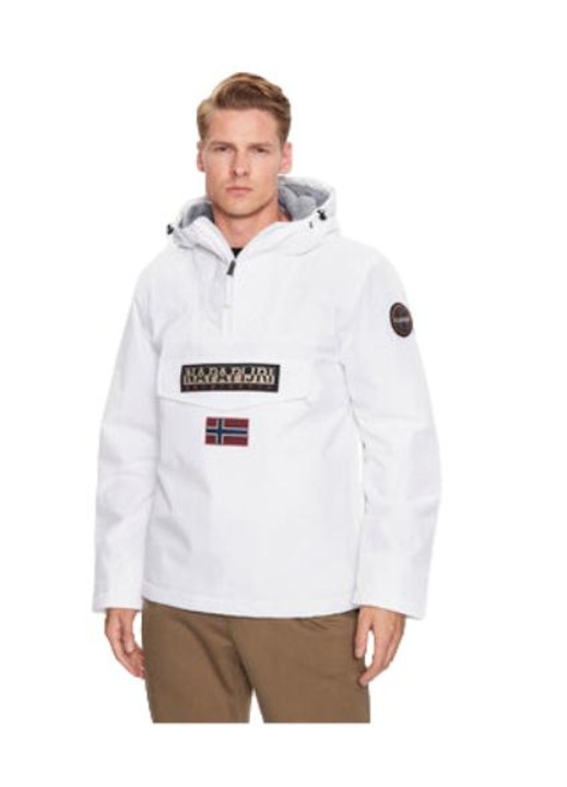 Мъжко яке, Napapijri, Rainforest Winter 3, бяло, полиамид, XS INTL