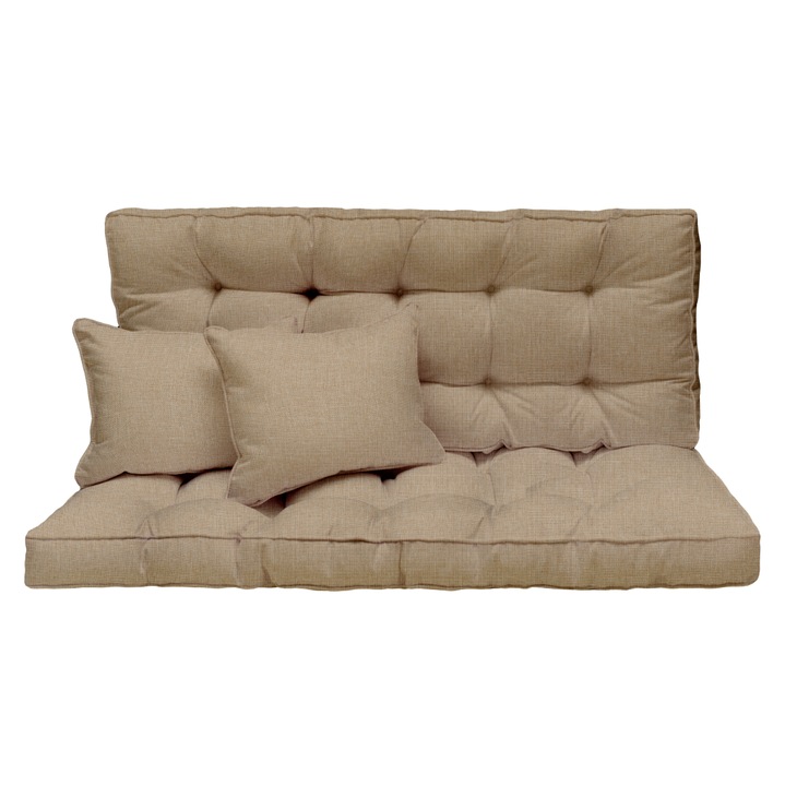 Saltea Premium pentru leagan, banca de gradina, mobilier din paleti, matlasata, Savana deschis, 150x50