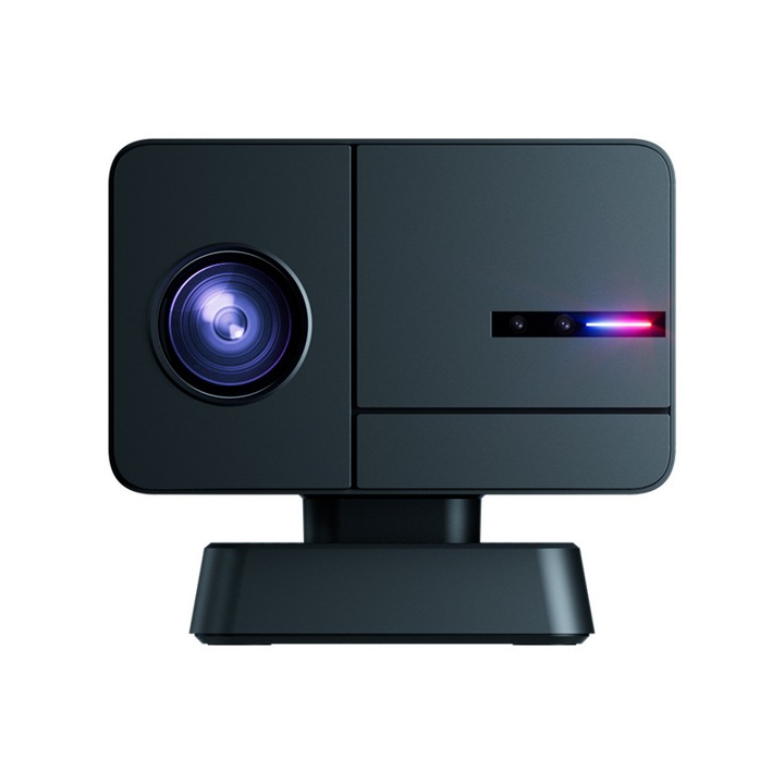 Proiector portabil, 1080P, Android 11.0, Bluetooth, WIFI 6, 800ANSI, dimensiune de proiectie 40-120 inci, HD Blu-ray, focalizare automata, telecomanda, 220x196x163mm, negru