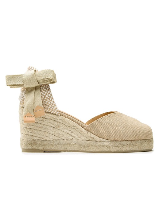 Castaner női espadrillák, 23003, valódi bőr, 41 EU, bézs