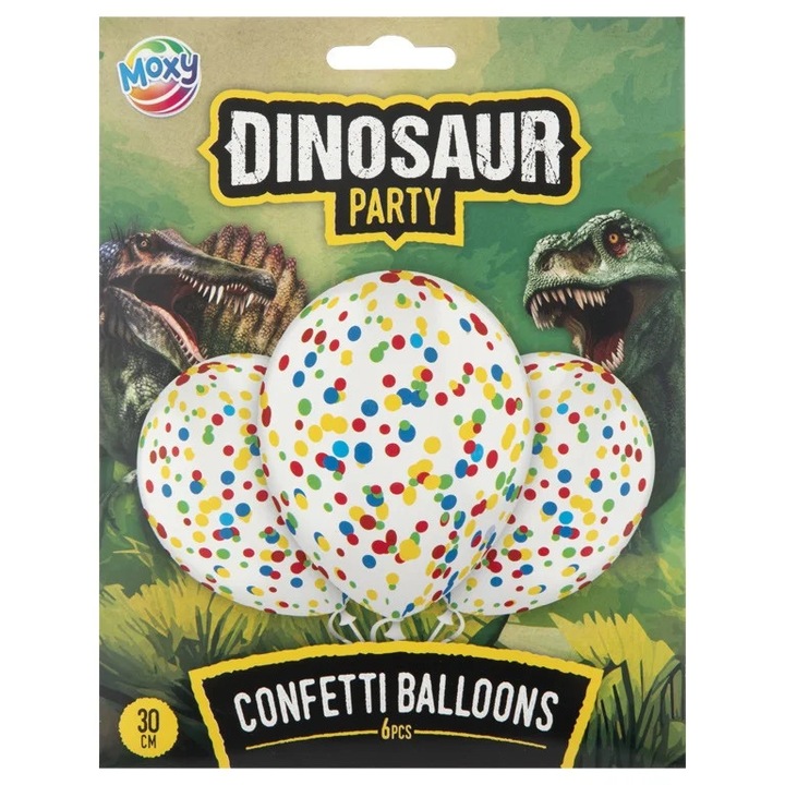 Baloane cu confetti dinozauri