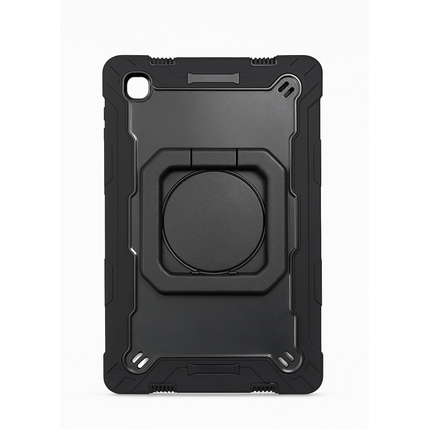 Husa pentru Samsung Galaxy Tab A7 10.4” (T500/T505/T507), rotativa 360°, protectie robusta, curea de mana, neagra