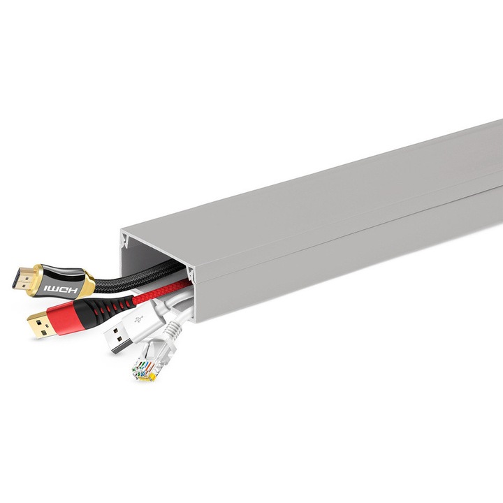 Banda de mascare pentru cabluri RTV, 3M, 1 metru, 40x20mm, gri, organizare cabluri, mascare cabluri, adeziva