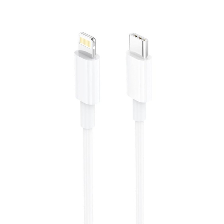 USB-C - Lightning kábel, DaDen, 1m, fehér, tartós, gyors töltés