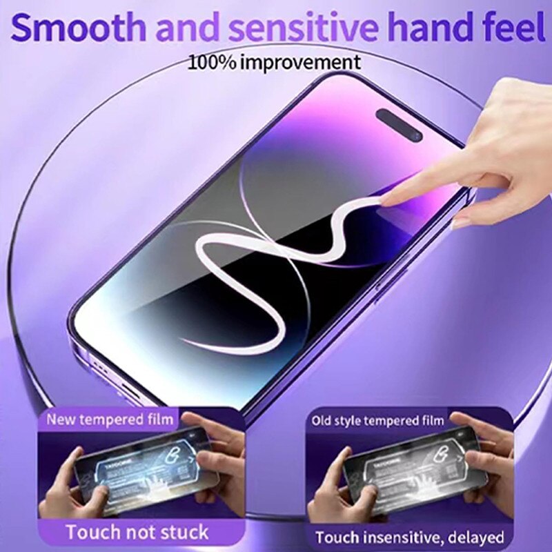 Set de 2 folii de sticla compatibile cu iPhone 16 / iPhone 15, 6.1", Kosiil®, duritate 9H, HD Clear, rezistente la zgarieturi, cu dispozitiv de montare automata