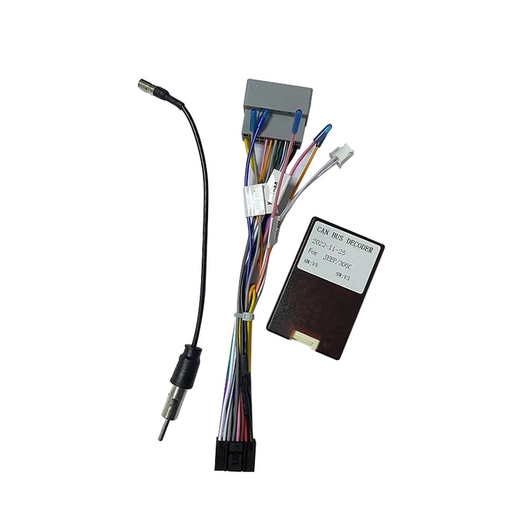 Cablaj multimedia AutoDrop Jeep Grand Cherokee (1998-2004) adaptor pentru navigații Android, 16 pini, cu module CANBUS