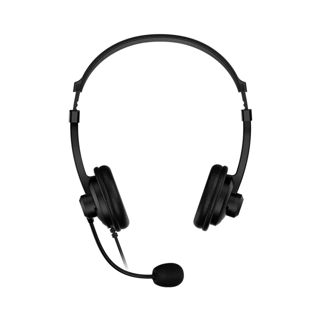 Casti cu fir Genius HS-230U, microfon, USB-C, 2,4m, negru