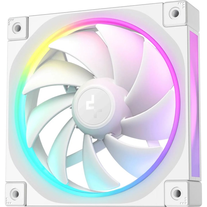 Ventilator PC DeepCool FL12, 12cm, 500-2150rpm, RGB, alb