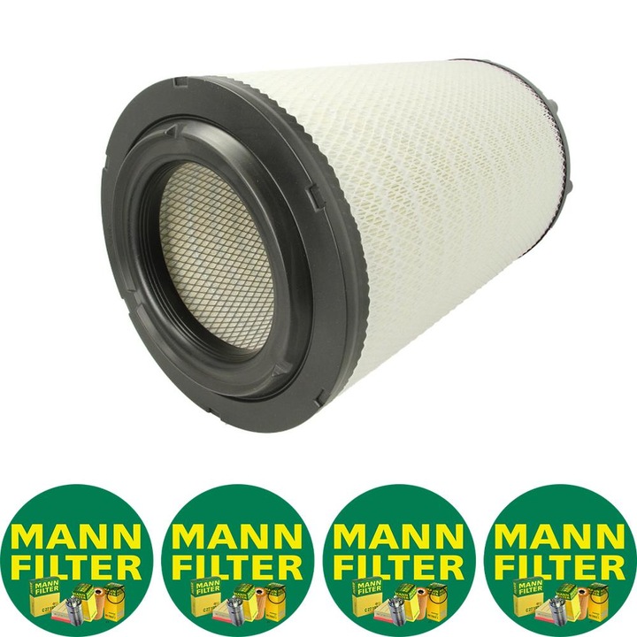 Filtru aer (element filtrant) Auto Mann Filter C 31 017 pentru SCANIA G I, P I, P, G, R, T, R I, R II, T DC09.108-OC9.G05 01.03, 4 stickere Mann Filru