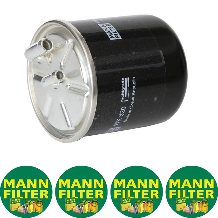 Filtru combustibil Auto Mann Filter WK 820 pentru MERCEDES R (W251, V251), MITSUBISHI COLT VI, SMART FORFOUR 1.5D/3.5 08.04-12.14, 4 stickere Mann Filru