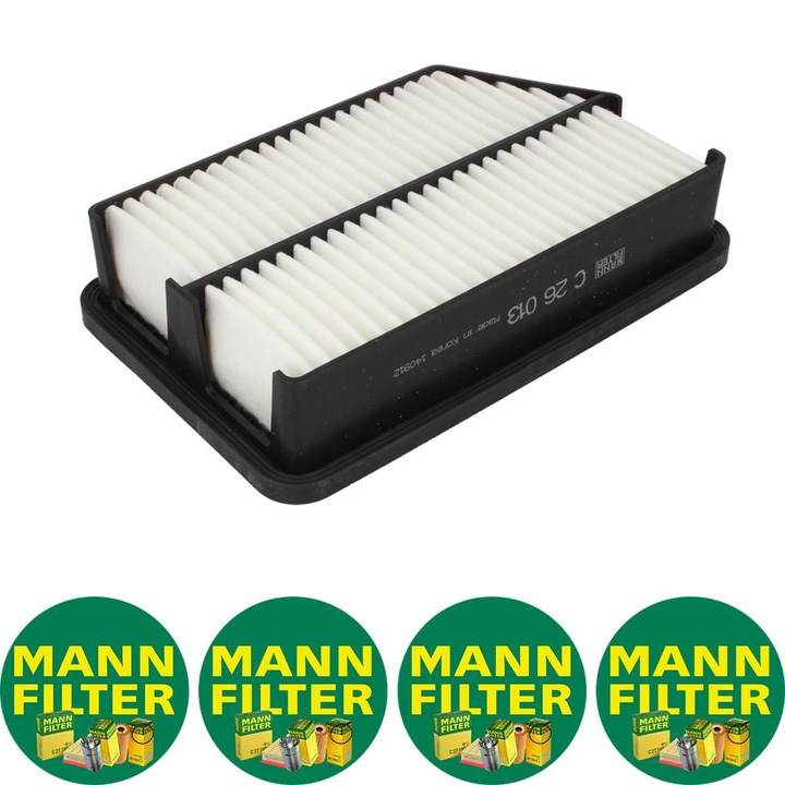 Légszűrő (szűrőbetét) Auto Mann Filter C 26 013 HYUNDAI I40 I, I40 I CW, IX35, KIA CARENS IV, SPORTAGE III 1.6-2.4 08.09, 4 db Mann Filru matrica