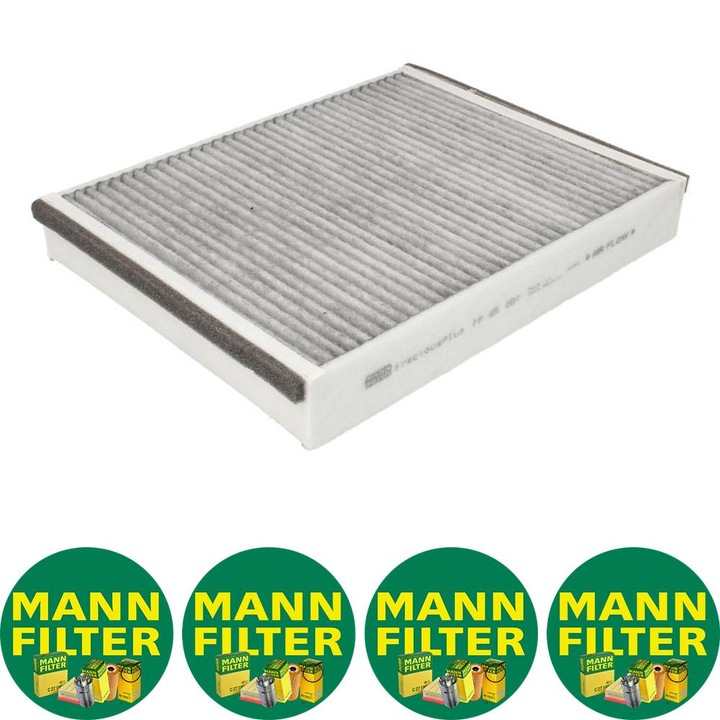 Filtru habitaclu cu carbon activat, cu polifenol Auto Mann Filter FP 25 007 pentru VOLVO V40, FORD C-MAX II, FOCUS III, FOCUS III/HATCHBACK, FOCUS III/KOMBI, GRAND C-MAX, GT, KUGA II 1.0-Electric 06.03, 4 stickere Mann Filru