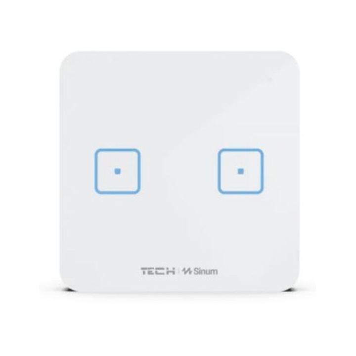 TECH Sterowniki kettős kapcsoló, fehér WS-02M