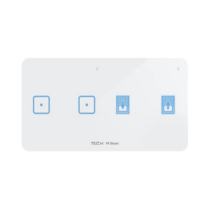 Kétszínű kapcsoló világításhoz és redőnyökhöz, TECH Sterowniki, WSZ-22mP, fehér