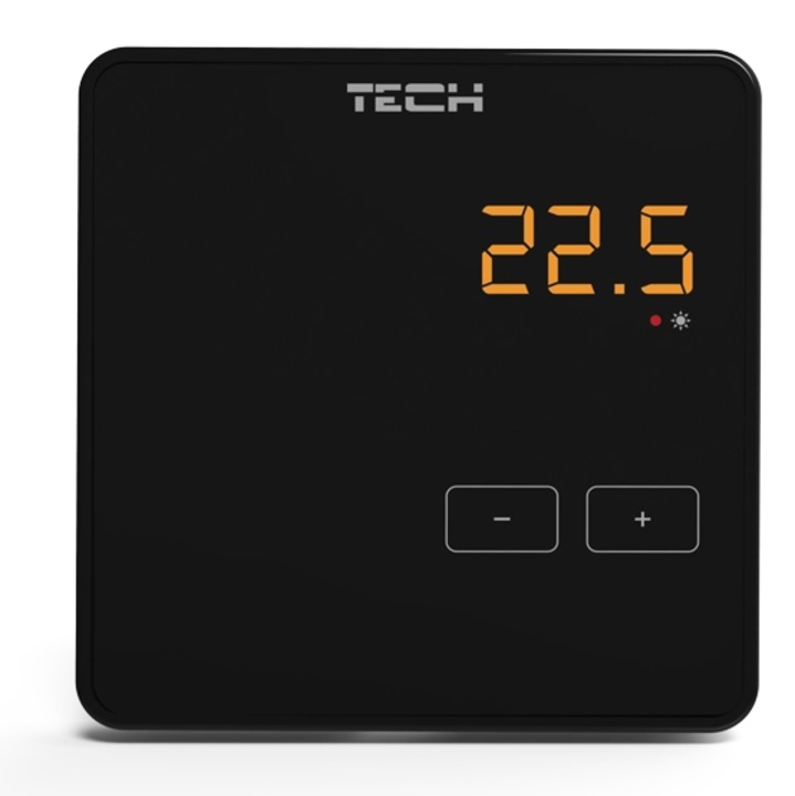 Termostat wireless pentru camera R-8Z, TECH Sterowniki, negru