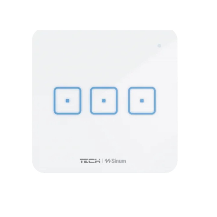 Hárompólusú vezeték nélküli kapcsoló TECH Sterowniki, fehér, WS-03