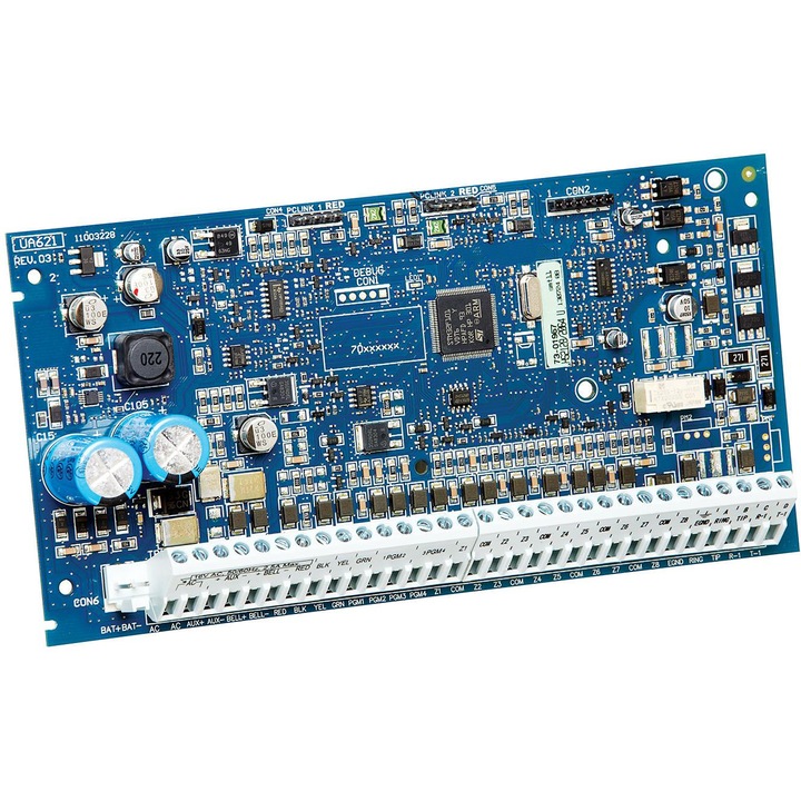 Алармена централа DSC HS2064PCBE, 64 входа, 8 PGM изхода, 16,5 VAC, 0,17 кг