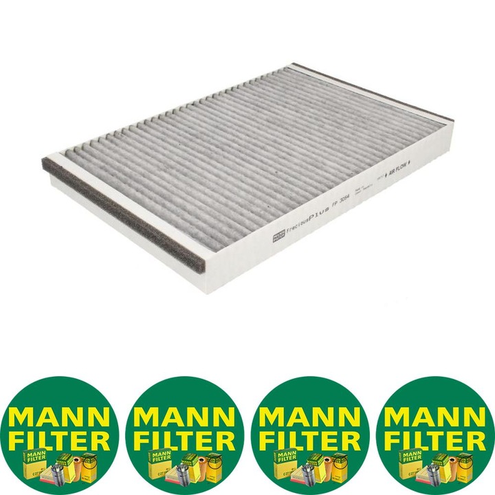 Filtru habitaclu cu carbon activat, cu polifenol Auto Mann Filter FP 3054 pentru OPEL ASTRA G, ASTRA G CLASSIC, ASTRA G/KOMBI, ASTRA H, ASTRA H CLASSIC, ASTRA H GTC, ASTRA H/KOMBI, ASTRA J GTC 1.2-2.2D 02.98, 4 stickere Mann Filru