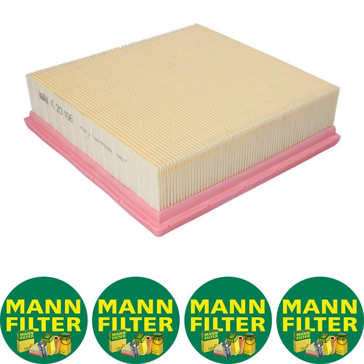 Filtru aer (element filtrant) Auto Mann Filter C 20 106 pentru OPEL CORSA D, CORSA D/HATCHBACK 1.0-1.4LPG 07.06-08.14, 4 stickere Mann Filru