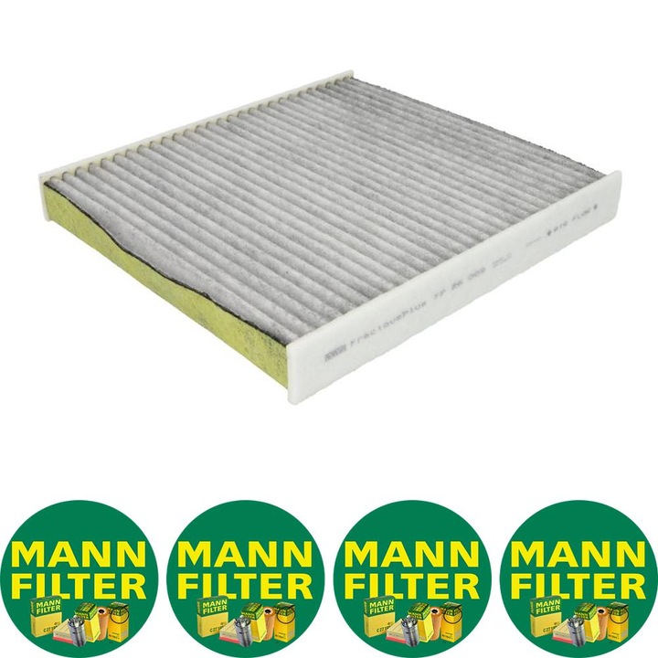 Filtru habitaclu cu carbon activat, cu polifenol Auto Mann Filter FP 26 009 pentru MAN TGE, AUDI A3, Q2, Q3, TT, CUPRA ATECA, FORMENTOR, LEON, LEON SPORTSTOURER 1.0-Electric 04.12, 4 stickere Mann Filru