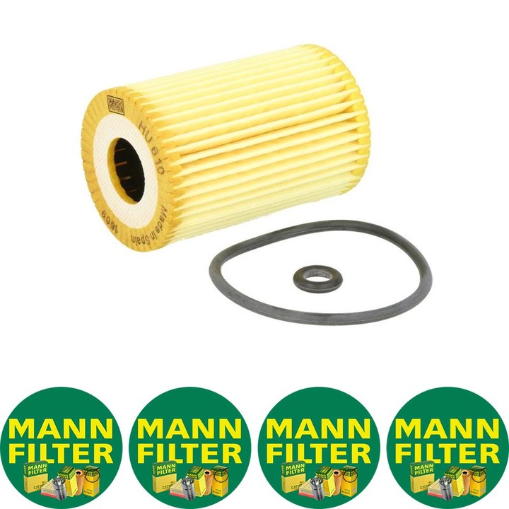 Filtru ulei Auto Mann Filter HU 610 X pentru MERCEDES A (W168), VANEO (414) 1.4-2.1 07.97-07.05, 4 stickere Mann Filru