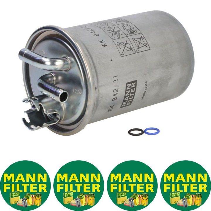 Filtru combustibil (cu garnitura) Auto Mann Filter WK 842/21 X pentru AUDI A4 B7, A6 C6 2.0D 07.04-08.11, 4 stickere Mann Filru