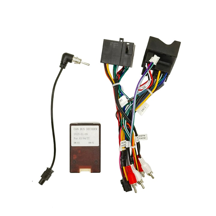Cablaj adaptor AutoDrop pentru Audi A4 2002-2008 pentru Navigatii multimedia Android, 16 pin