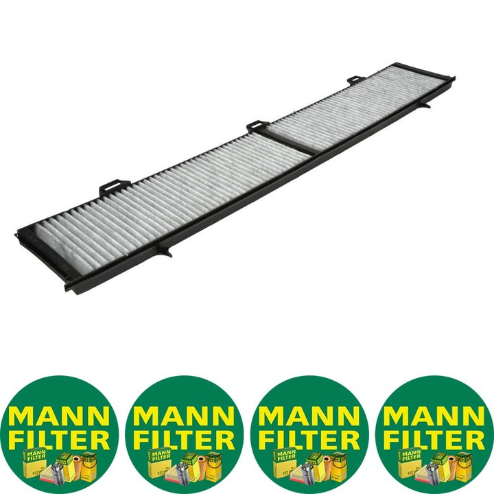 Filtru habitaclu cu carbon activat Auto Mann Filter CUK 8430 pentru BMW 1 (E81), 1 (E82), 1 (E87), 1 (E88), 3 (E90), 3 (E91), 3 (E92), 3 (E93), X1 (E84) 1.6-4.4 06.04-06.15, 4 stickere Mann Filru