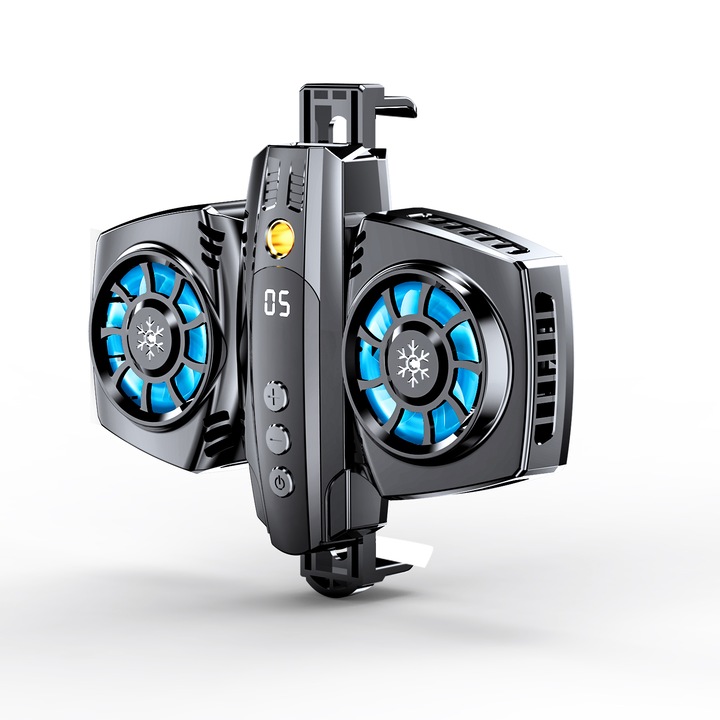 Универсален охладител за телефон с висока мощност с RGB светлини, функция за регулиране на температурата, цифров дисплей за температура в реално време - професионално, високоефективно и безшумно охлаждане