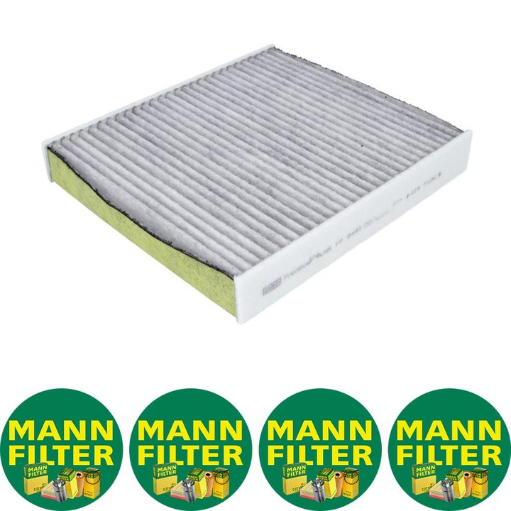 Filtru habitaclu cu carbon activat, cu polifenol Auto Mann Filter FP 2440 pentru VOLVO C30, C70 II, S40 II, V50, FORD FOCUS C-MAX, FOCUS I, FOCUS II, FOCUS II/KOMBI 1.4-Electric 09.02-06.13, 4 stickere Mann Filru