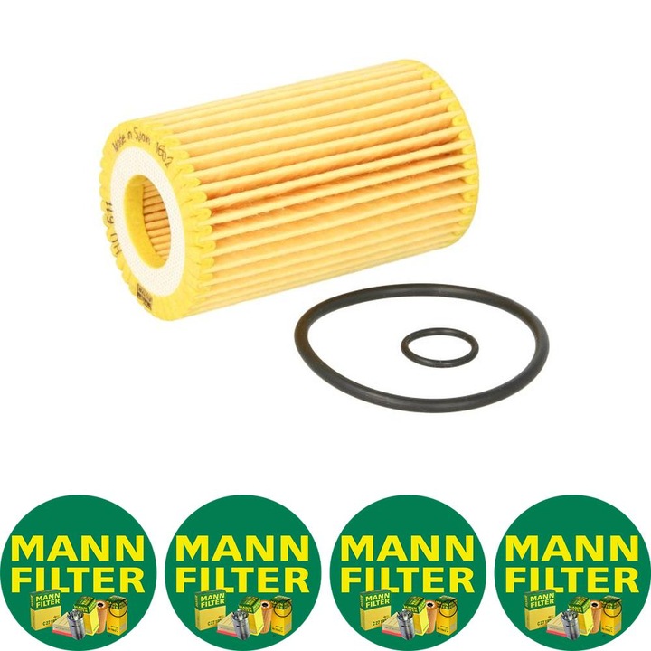 Filtru ulei Auto Mann Filter HU 611 X pentru RENAULT CLIO II, CLIO II/HATCHBACK, KANGOO, KANGOO EXPRESS, THALIA I, TWINGO I, TWINGO I/HATCHBACK 1.0/1.2/1.2LPG 05.96, 4 stickere Mann Filru