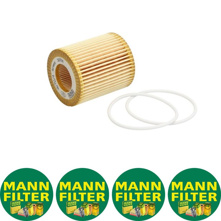 Filtru ulei Auto Mann Filter HU 711/4 X pentru ALFA ROMEO 159, CADILLAC BLS, FIAT CROMA, CROMA/KOMBI, GRANDE PUNTO, SEDICI, OPEL ASTRA H, ASTRA H GTC, ASTRA H/KOMBI, SIGNUM, VECTRA C, VECTRA C GTS 1.9D/2.0 04.04, 4 stickere Mann Filru