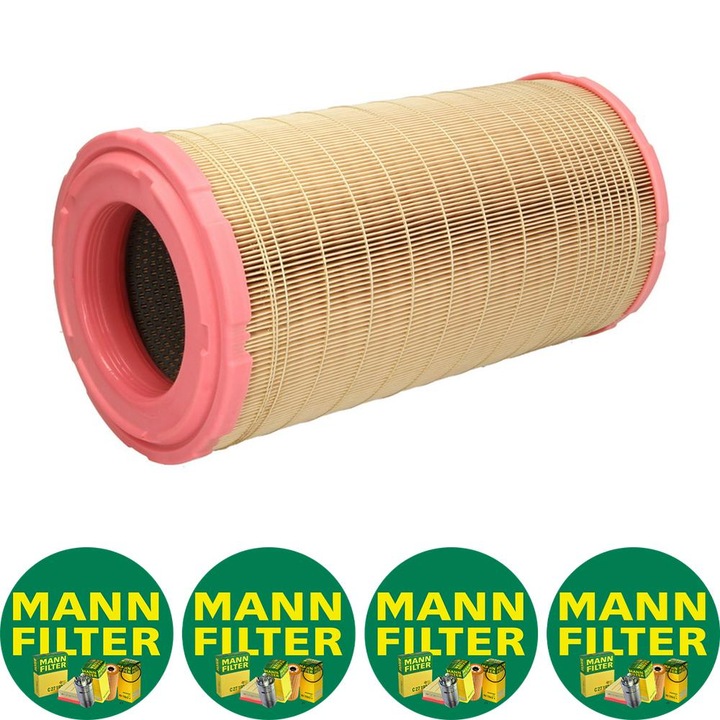 Filtru aer (element filtrant) Auto Mann Filter C 19 416 pentru MERCEDES TOURISMO (O 350), TRAVEGO (O 580), SETRA 400 OM457.941-OM942.911 10.99, 4 stickere Mann Filru