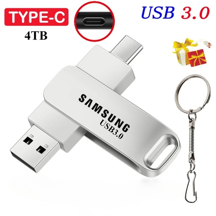 Unitate flash USB 3.0 Tip-C 4TB, argintiu, 7, 25x1, 6x0, 91cm Share Compara Share Compara 28g