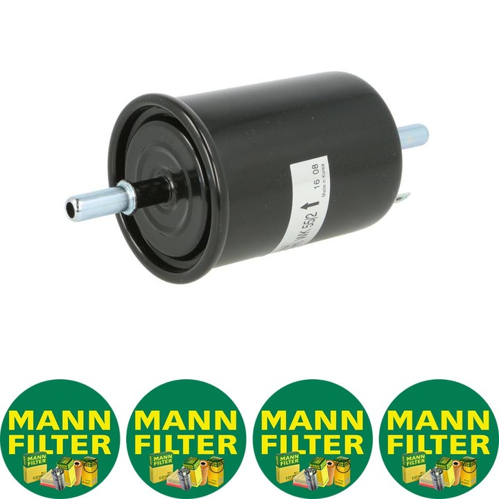 Filtru combustibil Auto Mann Filter WK 55/2 pentru CHEVROLET AVEO / KALOS, SPARK, DAEWOO KALOS, LEGANZA, FSO MATIZ 0.8-2.2 04.97, 4 stickere Mann Filru