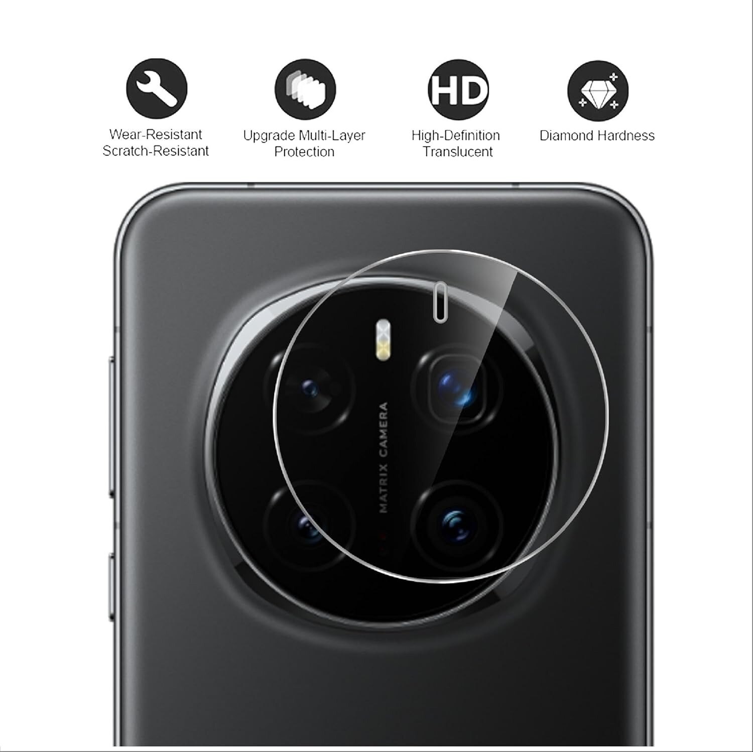 Set 2 Folii Protectie Camera din Sticla Securizata Transparenta pentru HONOR Magic 7 Pro, AntiShock, Grosime 0.2mm