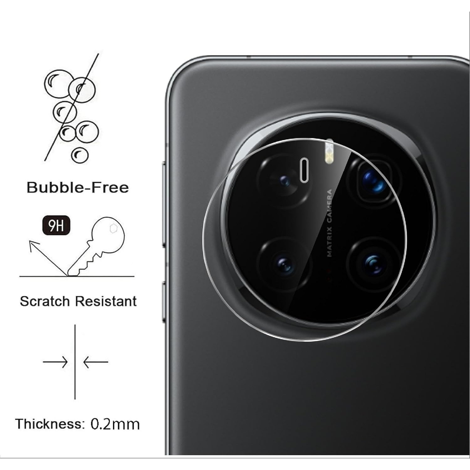 Set 2 Folii Protectie Camera din Sticla Securizata Transparenta pentru HONOR Magic 7 Pro, AntiShock, Grosime 0.2mm