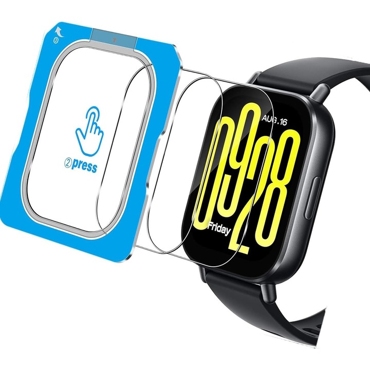 Защитно фолио за екран от закалено стъкло за Xiaomi Redmi Watch 5 Active, комплект от 2 броя, прозрачно