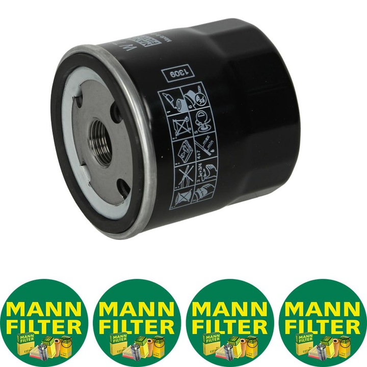 Filtru ulei Auto Mann Filter W 712 pentru AUSTIN METRO I, MINI II, FORD CAPRI III, ESCORT I, ESCORT II, INNOCENTI MINI, LDV SHERPA, MG METRO, OPEL ASCONA B, ASCONA C, CORSA A, CORSA A TR 0.8-2.4 09.62-05.01, 4 stickere Mann Filru