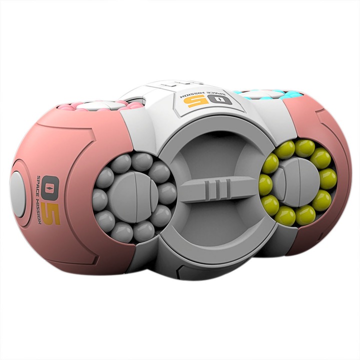 Jucarie interactiva anistres, Magic Bean, rotativ 360,14x7.5x6.5cm, roz
