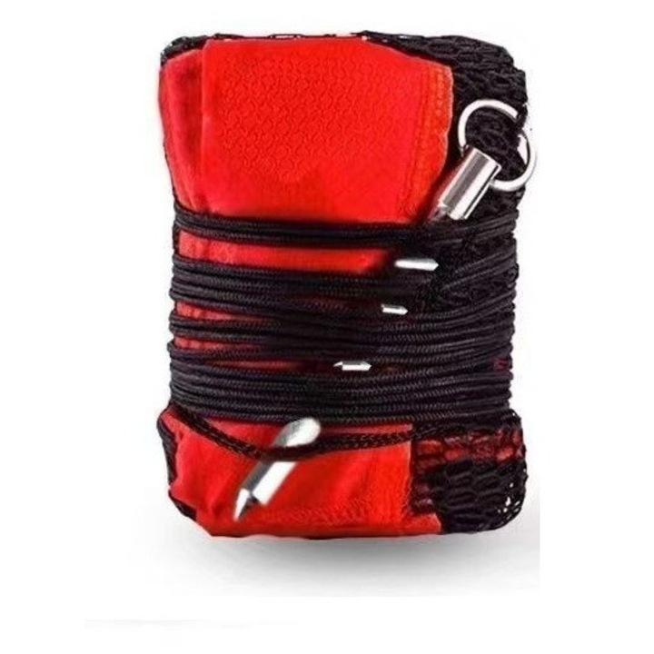 Plasa de pescuit portabila, 1m x 55cm, material nano, cu ancora si cordon de extensie 3m