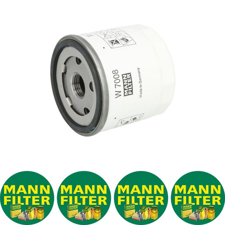 Filtru ulei Auto Mann Filter W 7008 pentru VOLVO C30, S40 II, S60 II, S80 II, V40, V50, V60 I, V70 III, FORD B-MAX, C-MAX, C-MAX II, ECOSPORT, FIESTA, FIESTA IV, FIESTA V, FIESTA VI, FIESTA/MINIVAN 1.0-2.5 08.95, 4 stickere Mann Filru