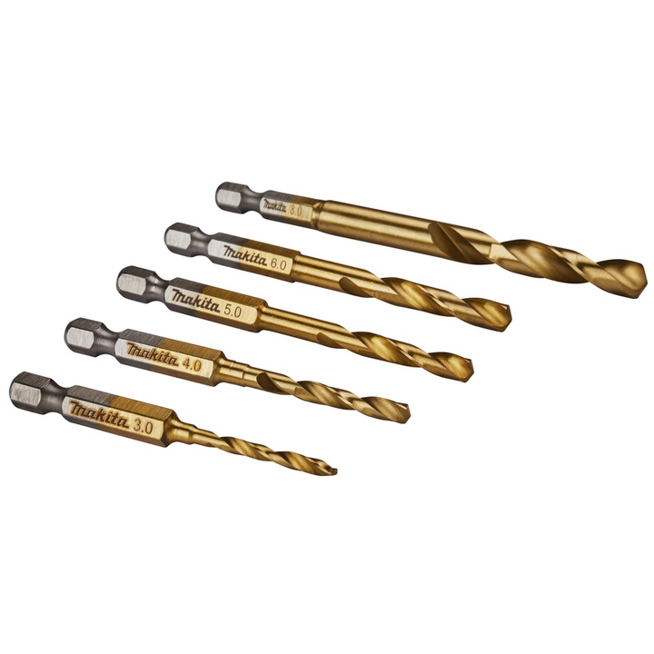 Set burghie metal Makita B-57308, 1/4", 5pcs