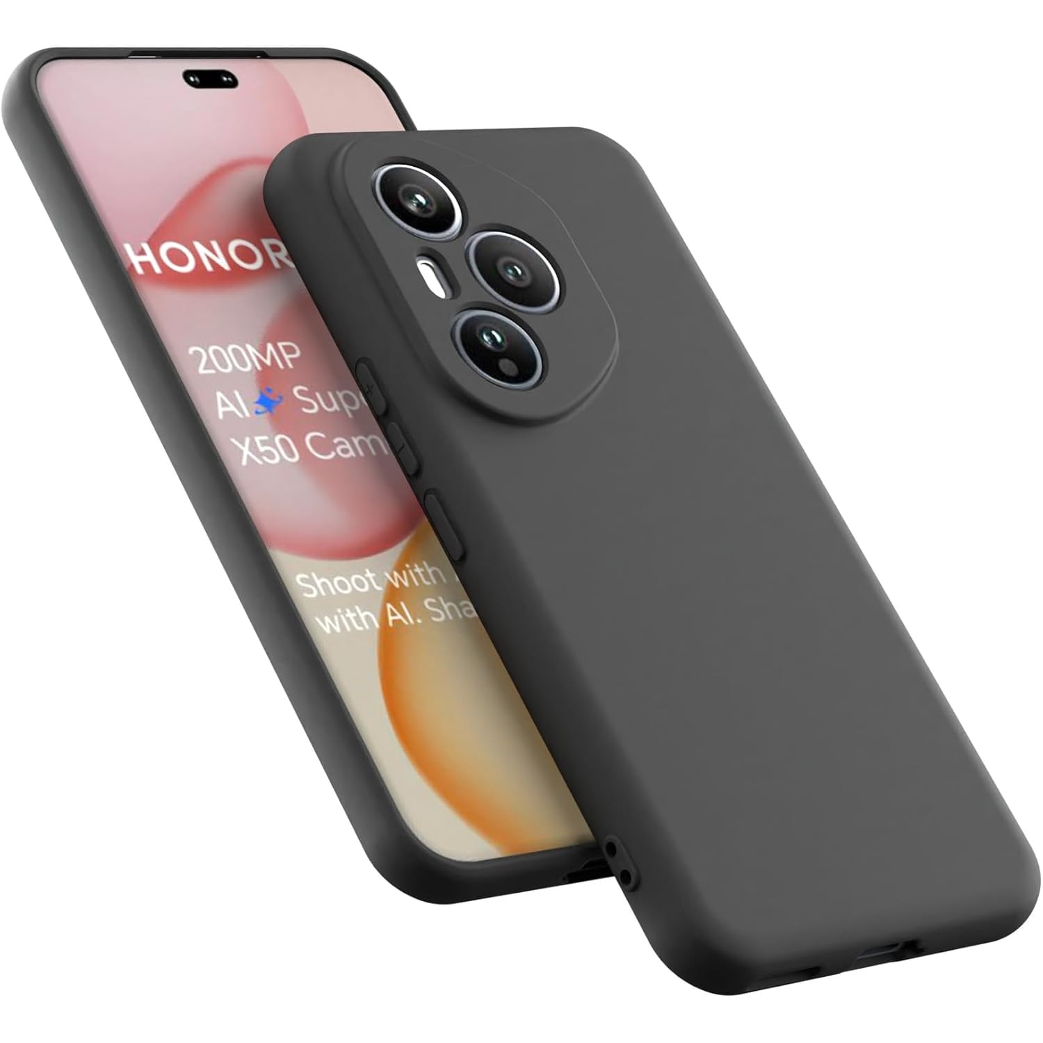 Husa Soft Touch, slim, ALC Mobile, anti soc, compatibila cu Honor 400 PRO, Negru Tpu