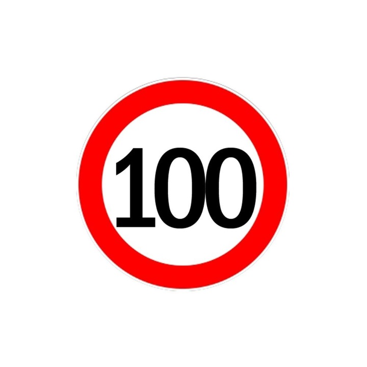 Стикер за ограничение на скоростта 100 км сл. Хр.